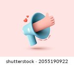 social media. hand symbol like... | Shutterstock .eps vector #2055190922