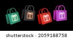 shopping bag set realistic 3d... | Shutterstock .eps vector #2059188758
