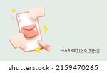 marketing time. concept social... | Shutterstock .eps vector #2159470265