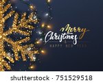 christmas background with... | Shutterstock .eps vector #751529518