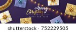 christmas banner  xmas... | Shutterstock .eps vector #752229505