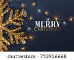 christmas background with... | Shutterstock .eps vector #753926668