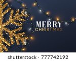 christmas background with... | Shutterstock . vector #777742192