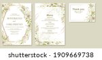 elegant hand drawing wedding... | Shutterstock .eps vector #1909669738