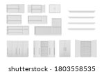 vector set of cabinets isolated ... | Shutterstock .eps vector #1803558535
