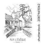 Vector Sketch Of Puy L' V Que ...