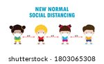 back to school for new normal... | Shutterstock .eps vector #1803065308