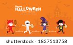 happy halloween party for new... | Shutterstock .eps vector #1827513758