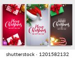 christmas vector poster design... | Shutterstock .eps vector #1201582132