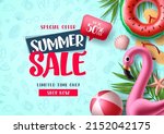 summer sale vector banner... | Shutterstock .eps vector #2152042175