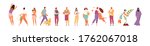 big set of a group of people... | Shutterstock .eps vector #1762067018