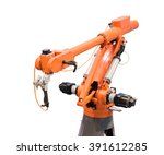 Robot arm for industry isolated