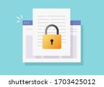 web document secure... | Shutterstock .eps vector #1703425012
