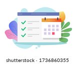 online calendar web task to do... | Shutterstock .eps vector #1736860355