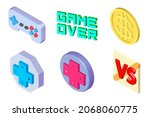 videogame icons set. collection ... | Shutterstock .eps vector #2068060775