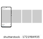 the mockup of the mobile... | Shutterstock .eps vector #1721984935