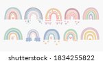 scandinavian boho rainbows set... | Shutterstock .eps vector #1834255822