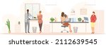 working people. office staff ... | Shutterstock .eps vector #2112639545