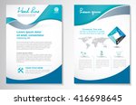vector brochure flyer design... | Shutterstock .eps vector #416698645