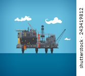 Offshore Oil Platform  In The ...