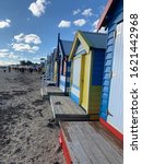 Small photo of “Melbourne, Victoria/Australia August 08 2019:Supriti Mukherjee,Brighton beach, 1600 hrs, Bathing boxes view in Brighton beach Melbourne”