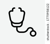 stethoscope line icon   vector... | Shutterstock .eps vector #1775958122