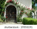 Doorway Framed With Roses To A...