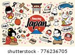 Japan Doodles Cartoon Vector 