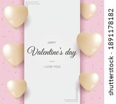 valentines day greeting card... | Shutterstock .eps vector #1891178182