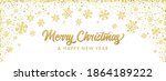 merry christmas with golden... | Shutterstock .eps vector #1864189222