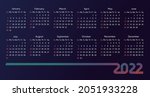 calendar 2022 creative colored... | Shutterstock .eps vector #2051933228
