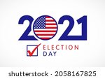 election day 2021. us debate... | Shutterstock .eps vector #2058167825
