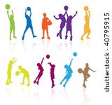 colored vector silhouettes of... | Shutterstock .eps vector #40795915