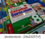 Small photo of CANADA CURRICULUM School Math English History Geography and Science Book for GRADE 8. Canadian Syllabus. High School Study book. HALIFAX, NOVA SCOTIA, CANADA - 31AUG 2023
