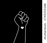 Hand Symbol For Black Lives...