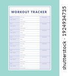 workout tracker planner... | Shutterstock .eps vector #1924934735