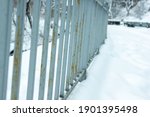 Fence In Snow  Snow Covered...