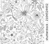beautiful seamless pattern with ... | Shutterstock .eps vector #2104524452