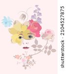 unusual female portrait with... | Shutterstock .eps vector #2104527875