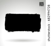 black brush stroke and texture. ... | Shutterstock .eps vector #682994728