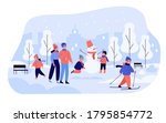 people spending leisure time in ... | Shutterstock .eps vector #1795854772