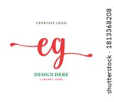 pharmacy letter eg logo is... | Shutterstock .eps vector #1813368208
