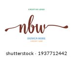 nbw lettering logo is simple ... | Shutterstock .eps vector #1937712442