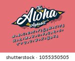 vector of stylized cursive font ... | Shutterstock .eps vector #1055350505