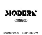 stylized modern alphabet font... | Shutterstock .eps vector #1884803995