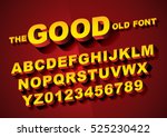 vector of big retro 3d alphabet | Shutterstock .eps vector #525230422