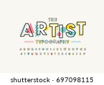 Vector Of Modern Abstract Font...