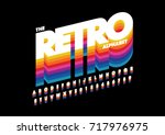 vector of retro bold font and... | Shutterstock .eps vector #717976975
