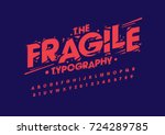 vector of stylized grunge font... | Shutterstock .eps vector #724289785