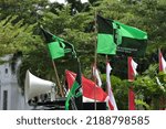 Small photo of Kolaka, Indonesia - July 27, 2022: Flag of one of the HMI, student organizations in Indonesia